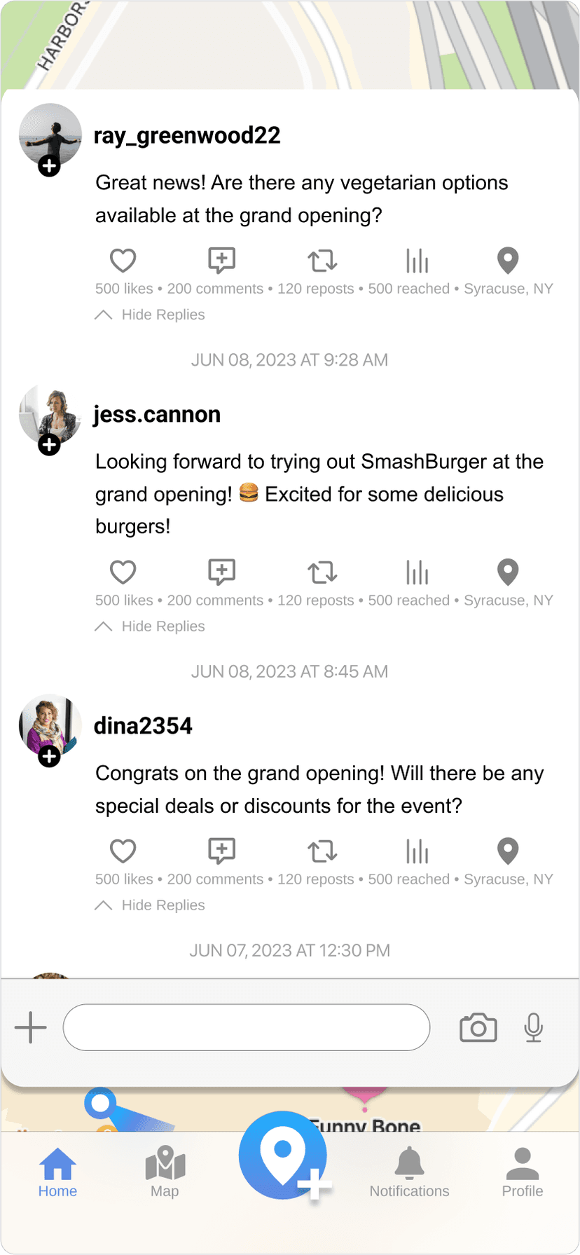 Real-time event conversations